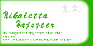 nikoletta hajszter business card